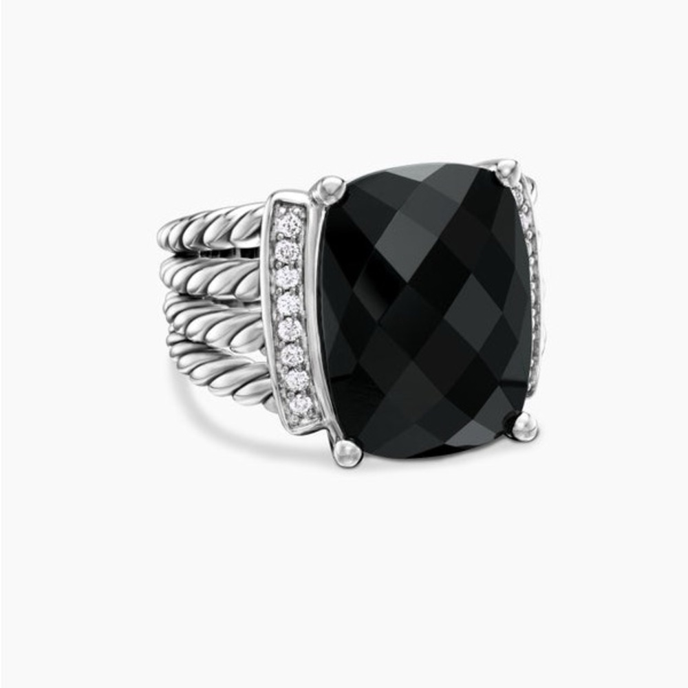 David Yurman Wheaton Black Onyx & Diamonds Ring